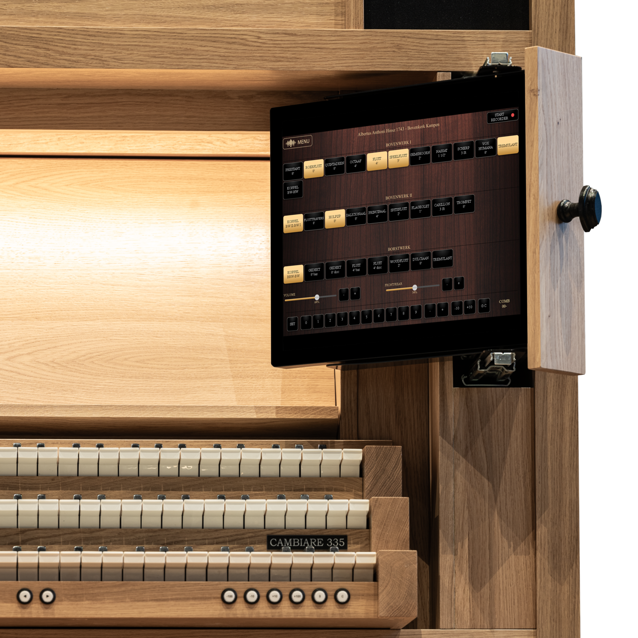 Cambiare 335 — detalle lateral