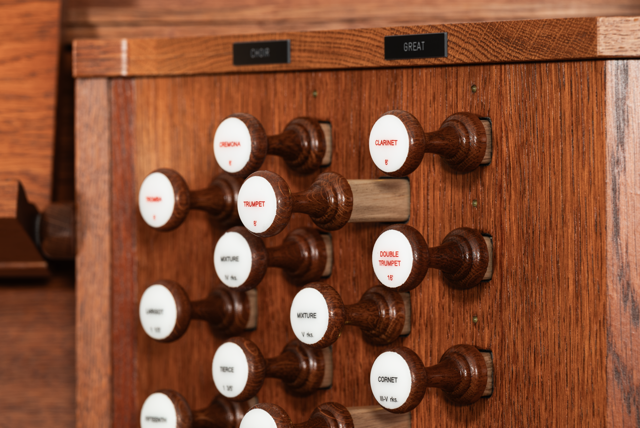 Chapel 354R — detalle teclados