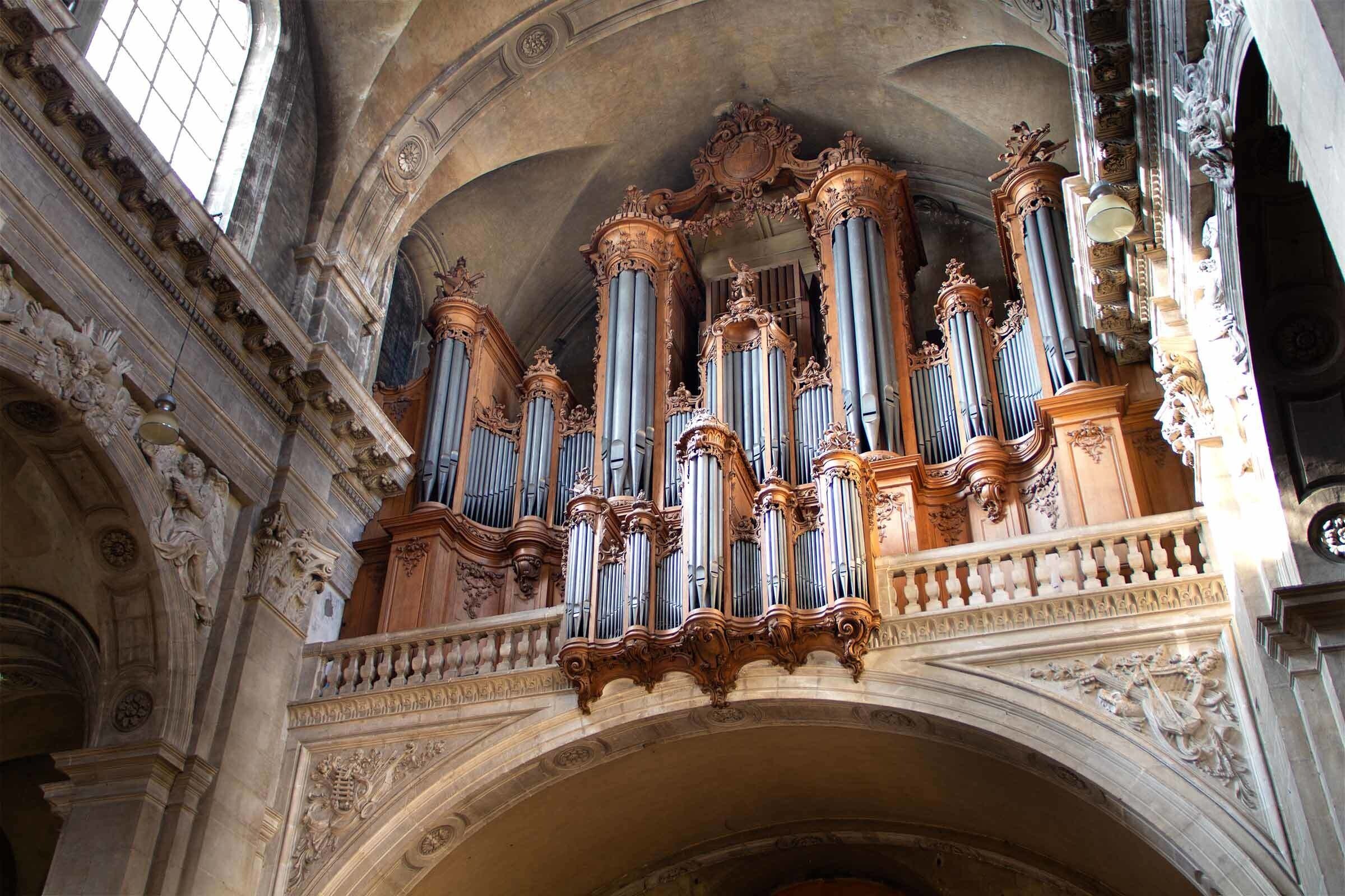 Catedral Notre-Dame de Nancy — detalle del órgano